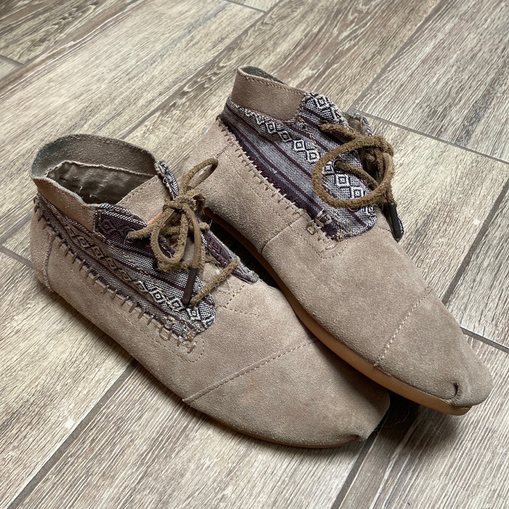 Toms Leather Espadrille Boots